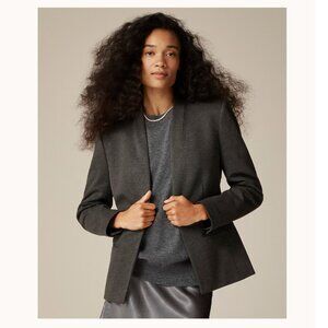 Going-out blazer in stretch twill - Heather Gray - Size 00